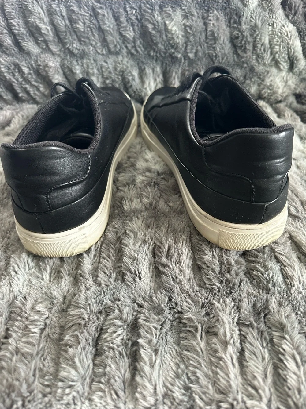 Mix No. 6 Black Leather Low-Top Sneakers with Off-White Sole